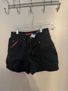 UNIONBAY Black High-Waist Denim Shorts